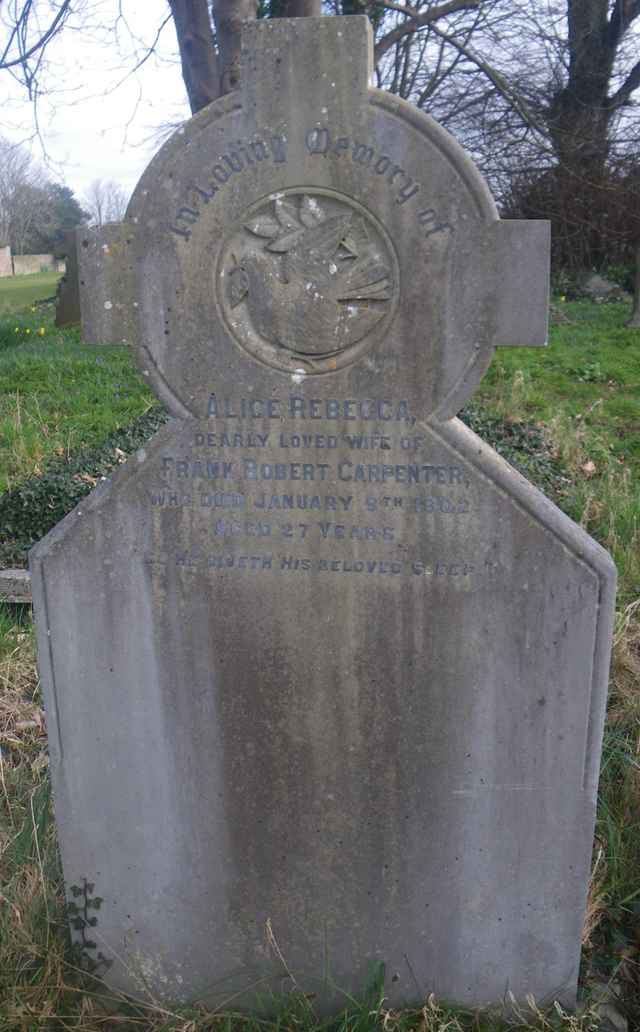 Image of headstone. Full inscription, if known, accompanying. Click for a larger view.