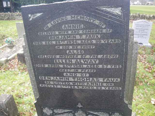 Image of headstone. Full inscription, if known, accompanying. Click for a larger view.