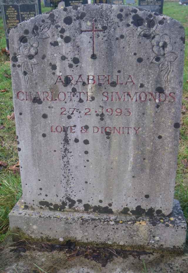 Image of headstone. Full inscription, if known, accompanying. Click for a larger view.