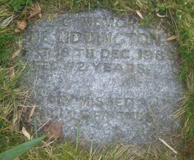 Image of headstone. Full inscription, if known, accompanying. Click for a larger view.